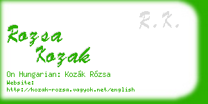 rozsa kozak business card